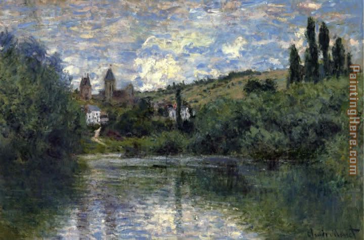 View of Vetheuil 1 painting - Claude Monet View of Vetheuil 1 art painting